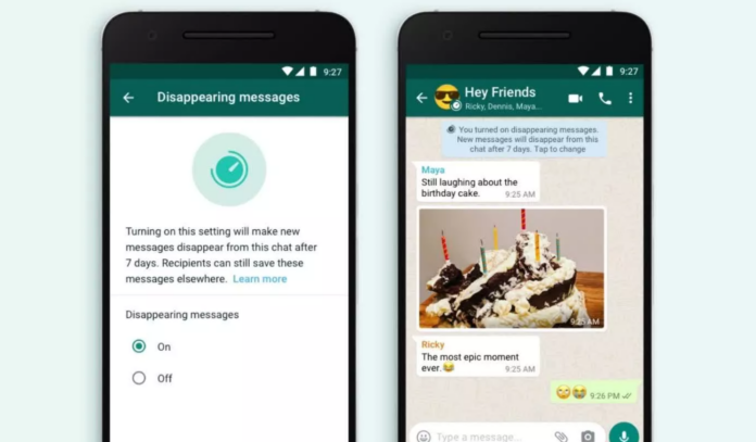 WhatsApp Update 2020 WhatsApp Rolls out Disappearing Messages That Self-Destruct After 7 Days