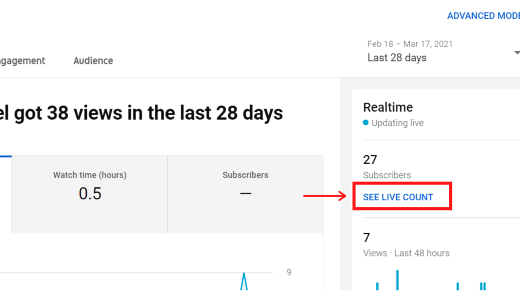 How to See Your Real-Time  Subscriber Count - TubeKarma